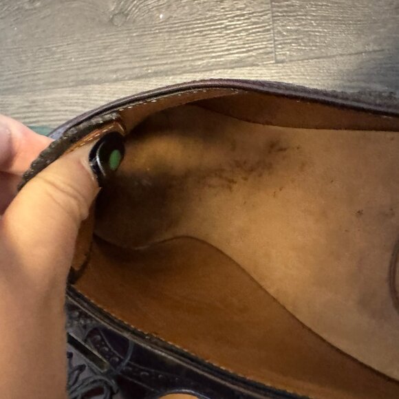 Church’s Polish Binder Burgundy Brogues Size 37 Preowned Leather Dress Shoes - Picture 12 of 16